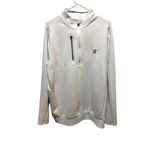 Antigua men's golf white Generation Quarter zip jacket pullover WITCH logo? XL